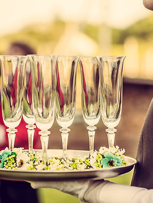 Waiter with Champagne Flutes