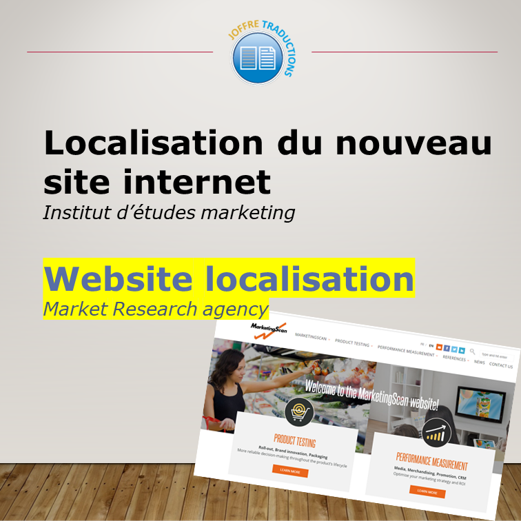 Localisation Site web en anglais