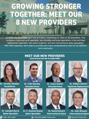 Eight New Providers Join Southeast Orthopedic Specialists
