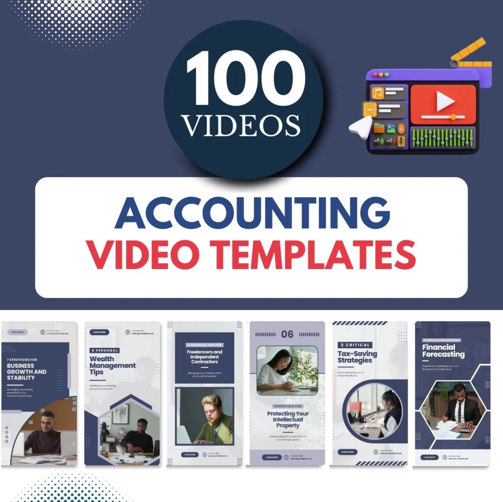 100 Personal Finance Video Templates
