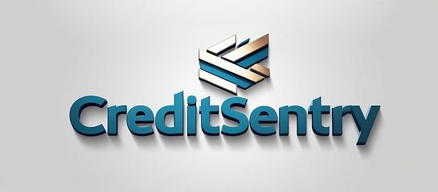create a 3D Logo symbol for credit services. that reads _CreditSentry_.jpeg