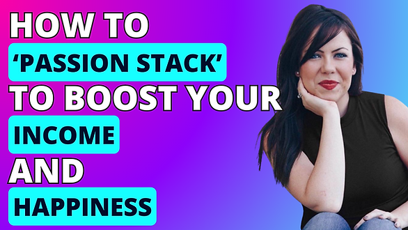 how to passion stack to boost income and happiness graphic for pinterest