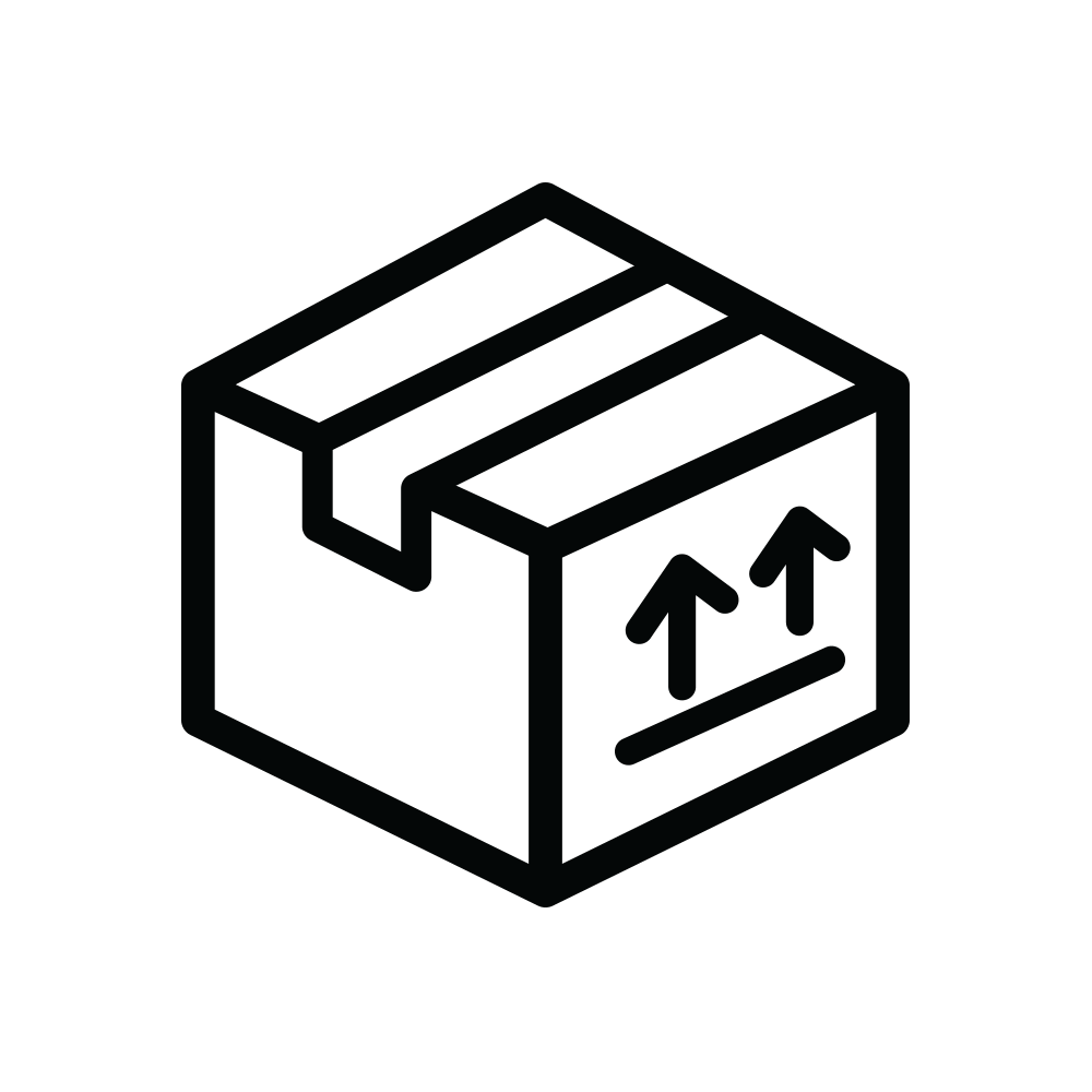 a happy box gif, a line art turning into a smile, similar to amazon