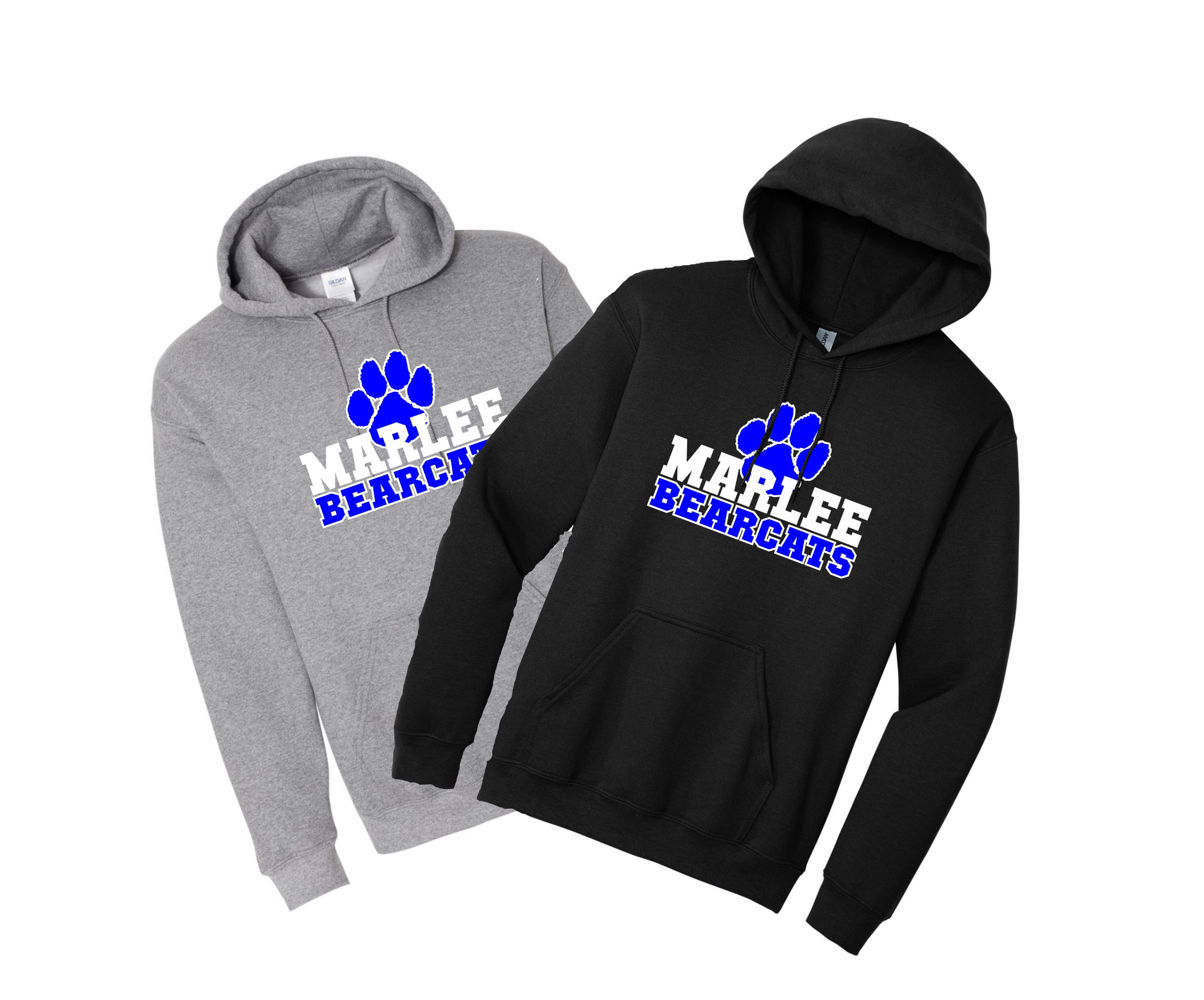 MarLee Black or Grey Hoodie 2 Color Logo