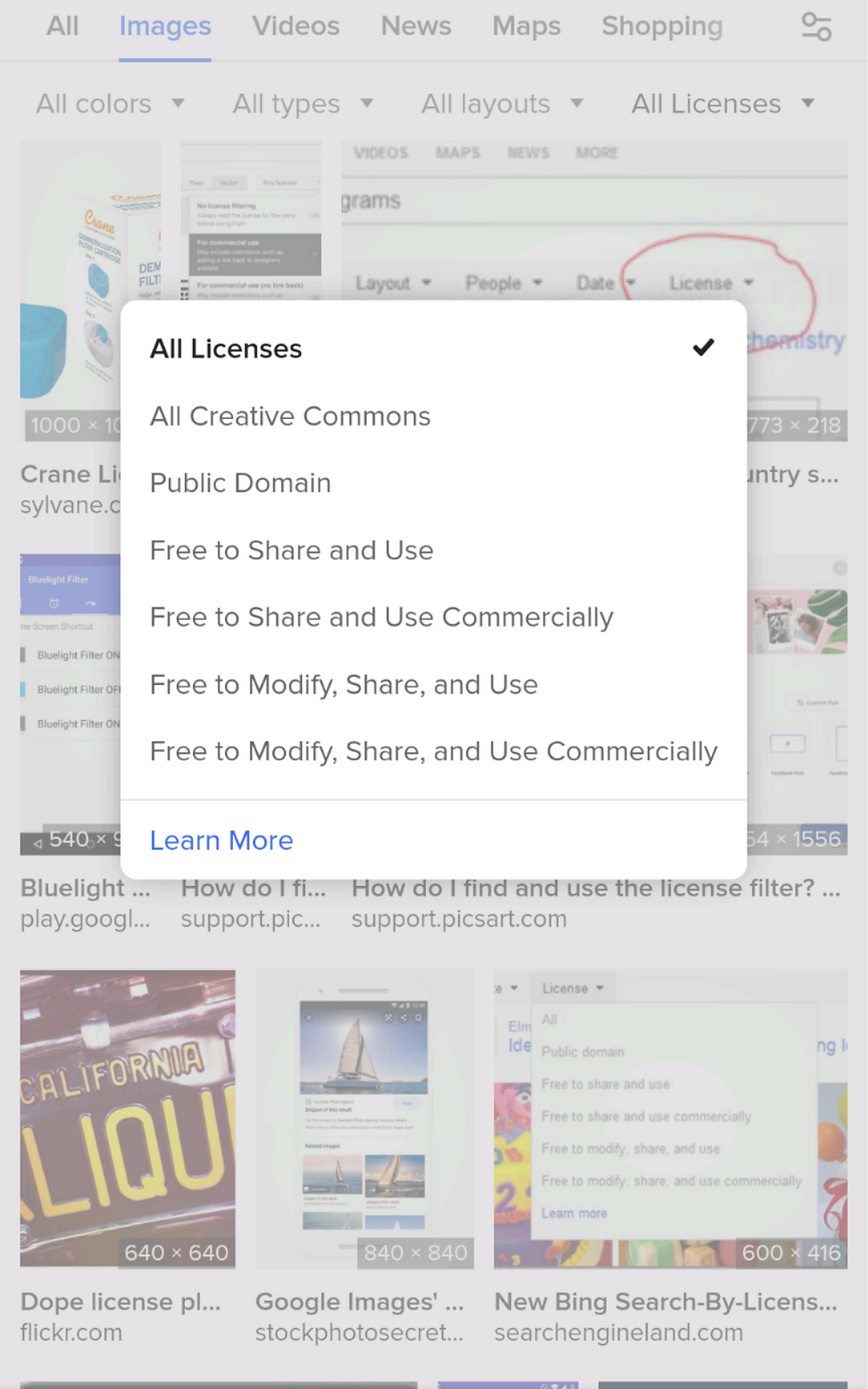 Click to learn more details about image licenses and how they can work for you.