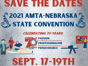 Save the Date for the 2021 AMTA-Nebraska State Convention