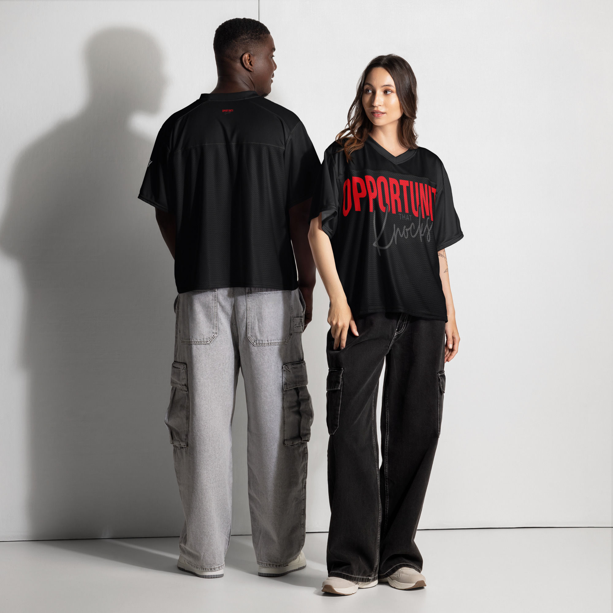 Opportunity That Knocks Boxy football jersey - Izzy Produx