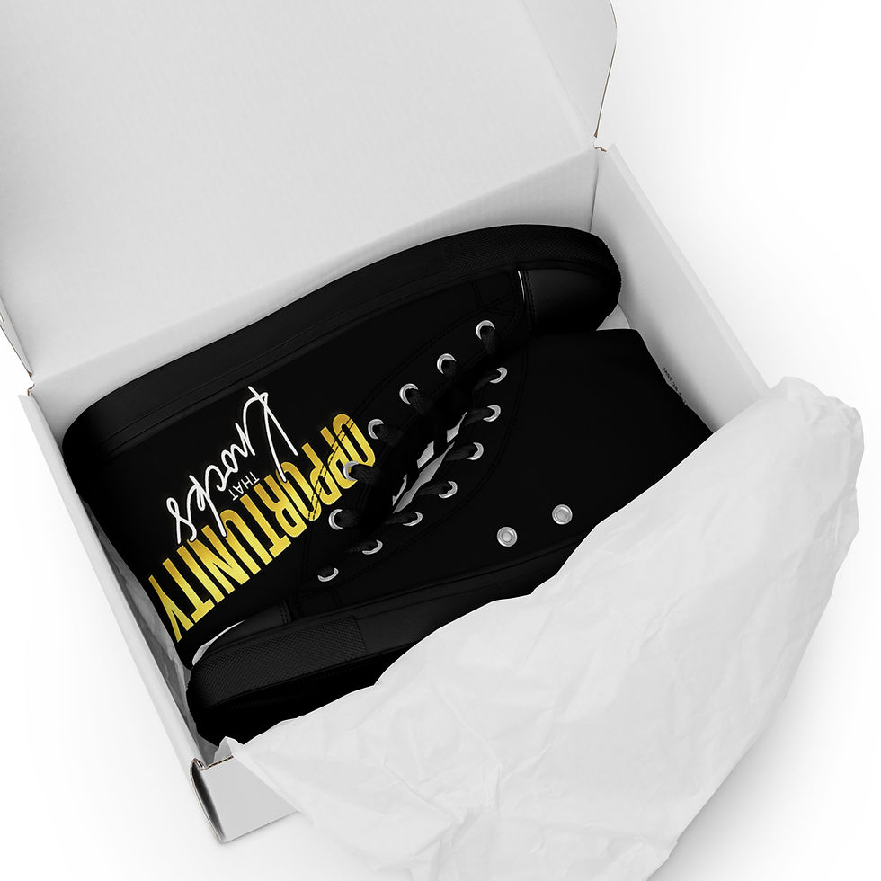 Thumbnail: Opportunity That Knocks Men’s high top canvas shoes - Izzy Produx