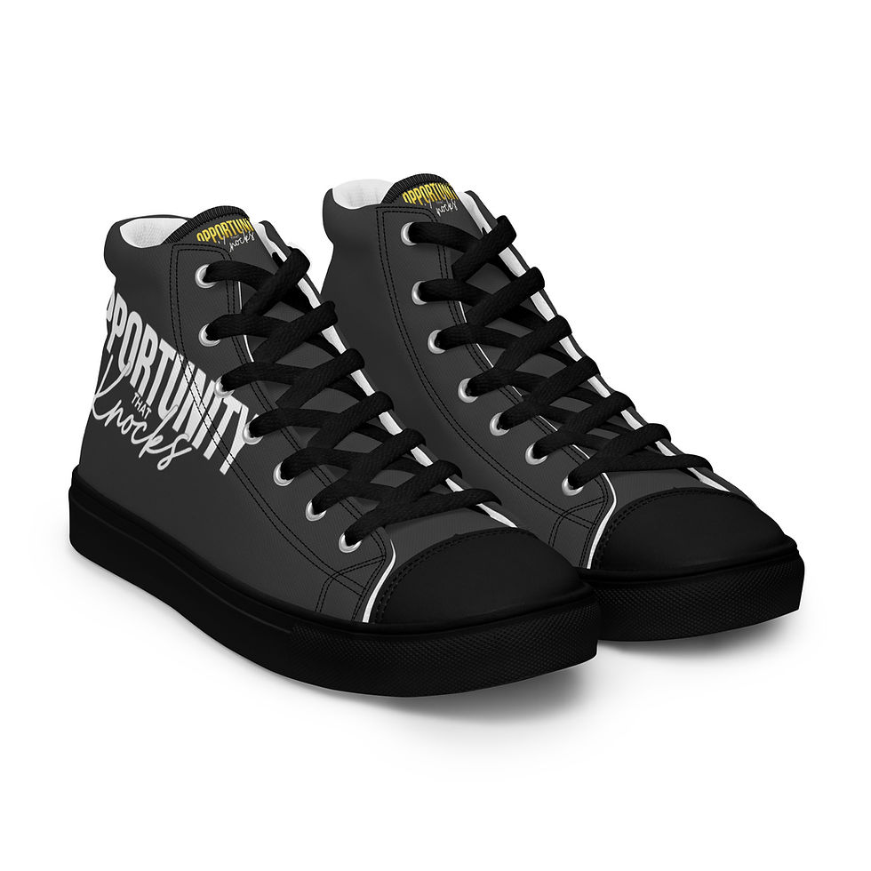 Thumbnail: Opportunity That Knocks Women’s high top canvas shoes - Izzy Produx