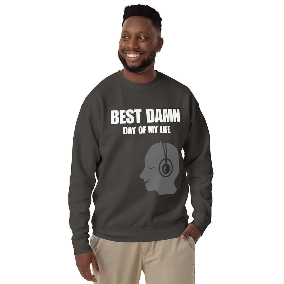 Thumbnail: Best Day Unisex Premium Sweatshirt - Izzy Produx