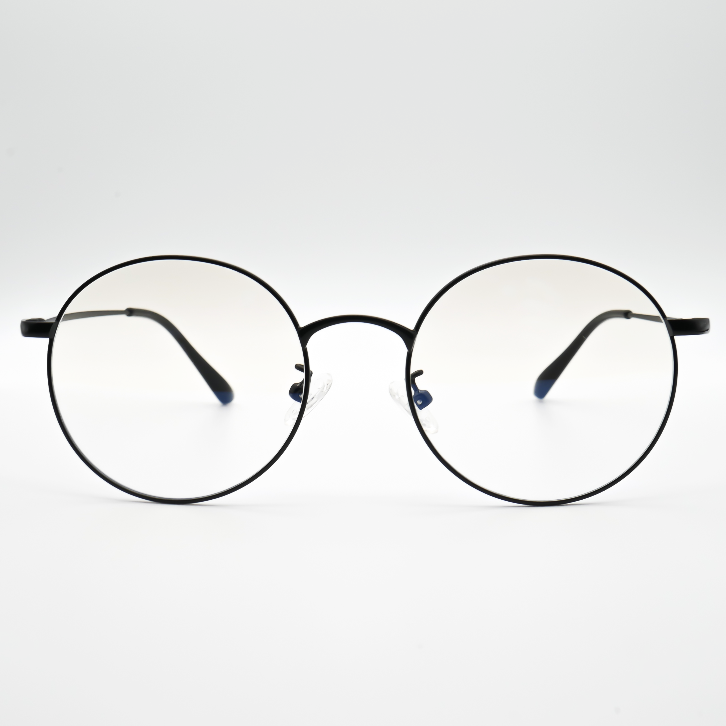 Black Round Metal Fashion Blue Light Blocking Gaming Computer Glasses