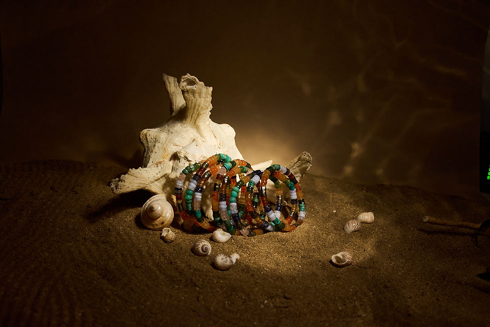 Thumbnail: Azurite, Carnelian, Pyrite & Moonstone Bracelet