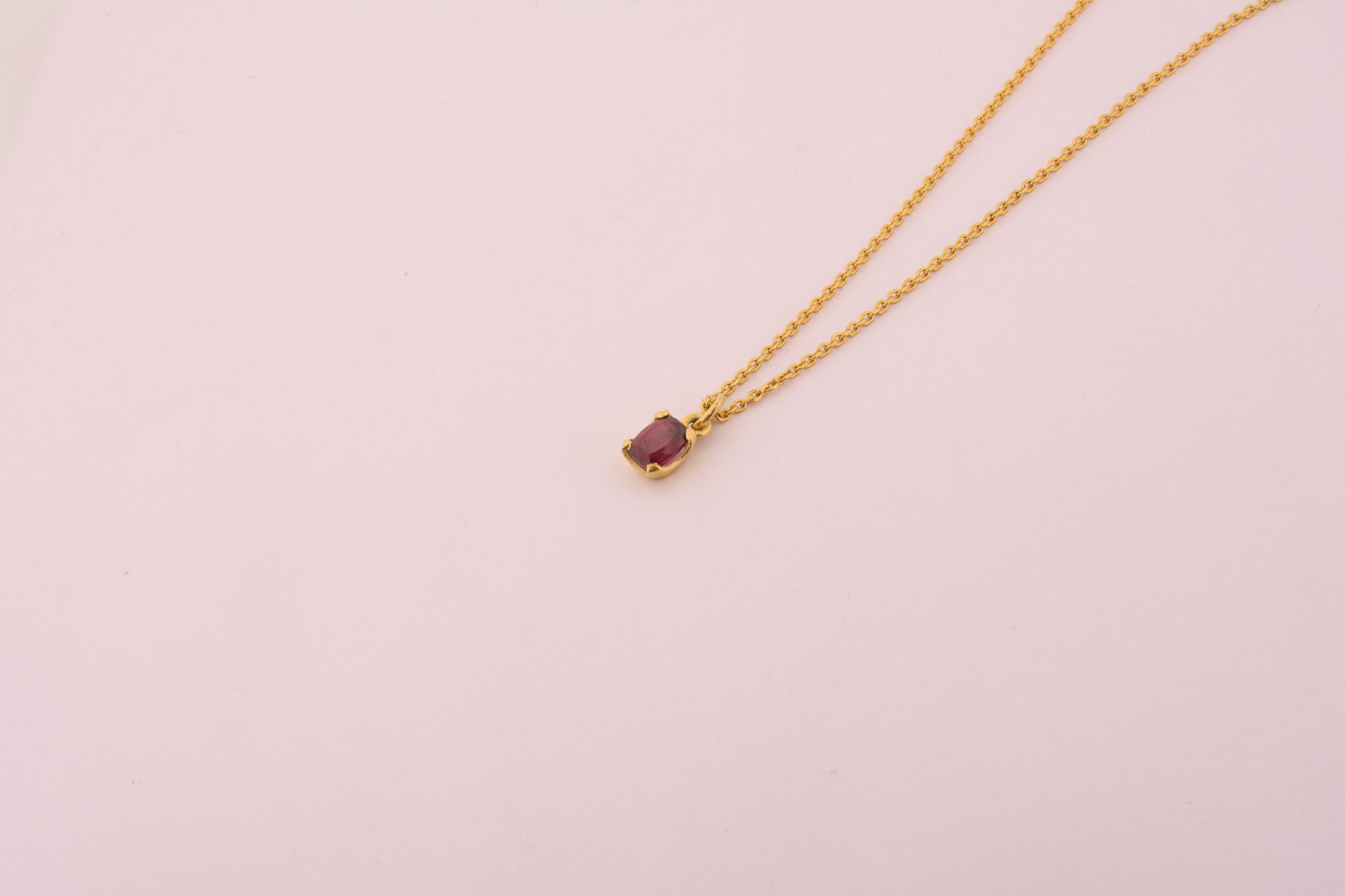 Square Garnet Pendant