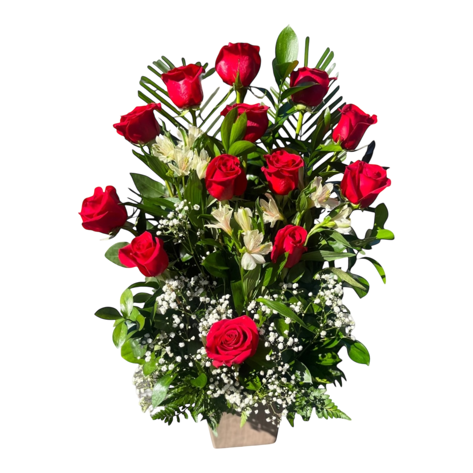 Red roses arrangement