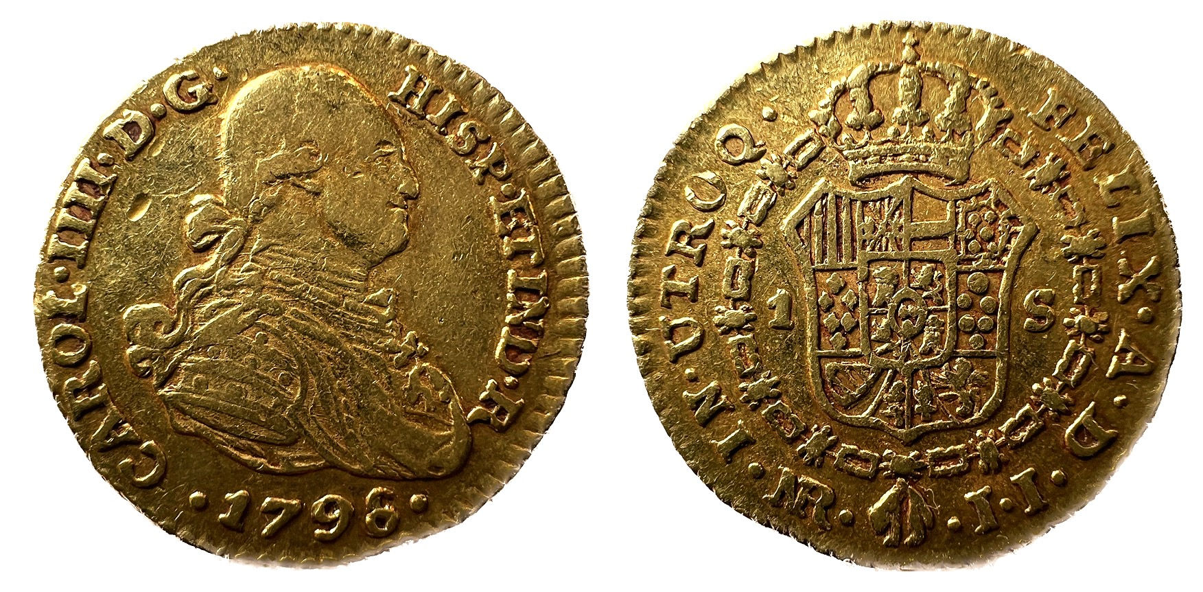 1 Escudo. Nuevo Reino. J.J. 1798. MBC+