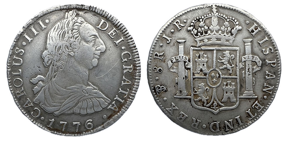 8 Reales. Potosí. J.R. 1776. Carlos III.
