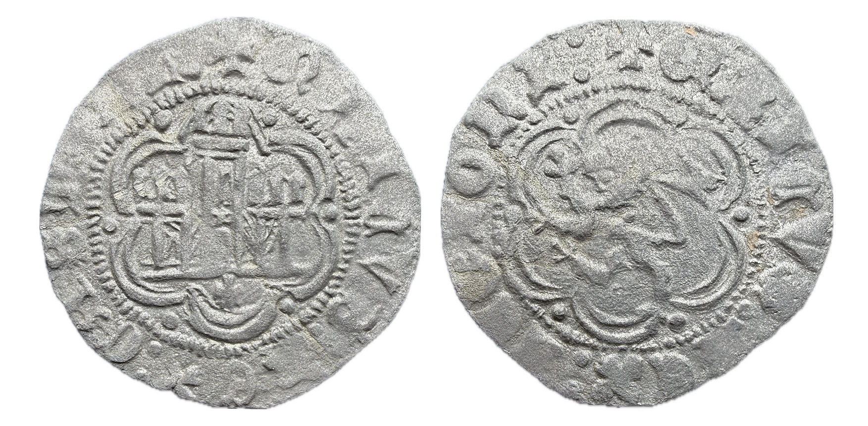 Blanca. Enrique III. Coruña. Vellón.