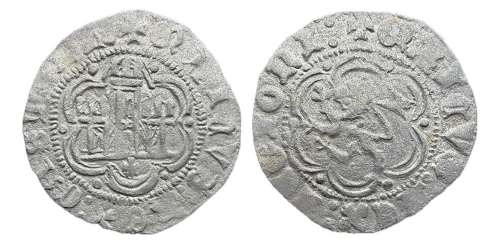 Blanca. Enrique III. Coruña. Vellón.