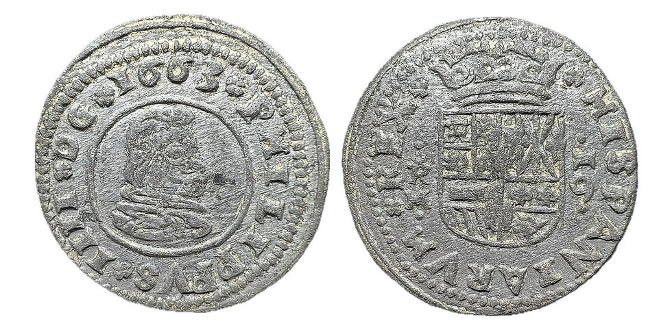 16 Maravedís. Trujillo. 1663. Felipe IIII. M.