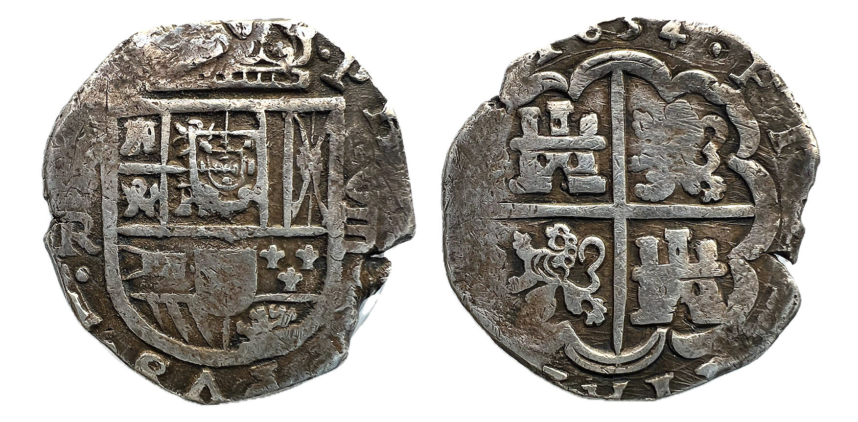 8 Reales. Sevilla. Felipe IV. Macuquina. 1634.
