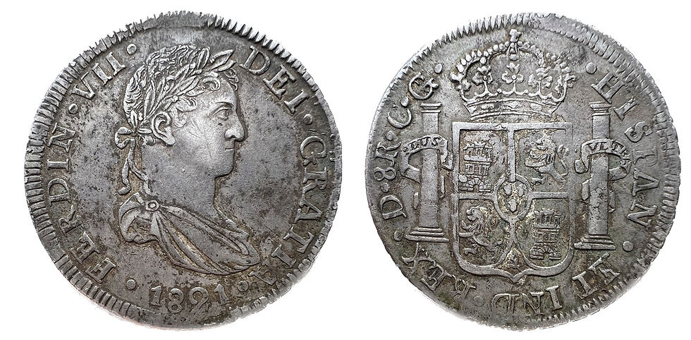 8 Reales. Durango. Fernando VII. 1821.