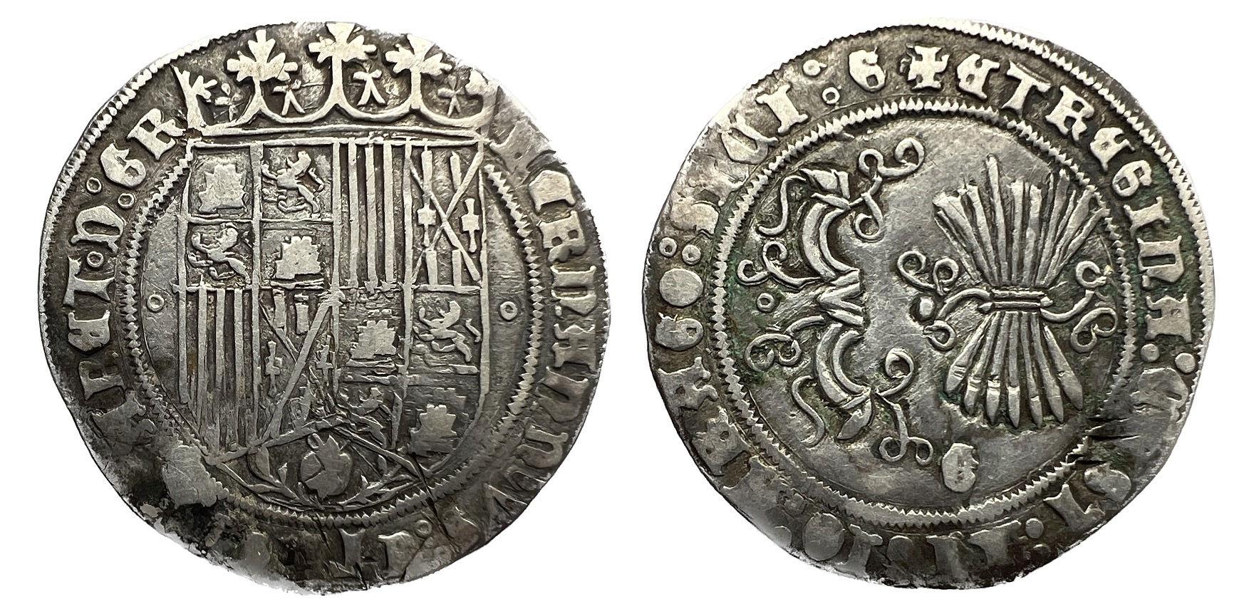 1 Real. Sevilla. Reyes Catolicos. Macuquina.