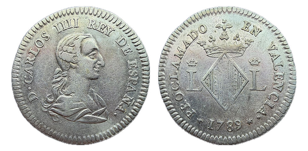 Valencia. 1789. Carlos IV. Medalla de proclamación.
