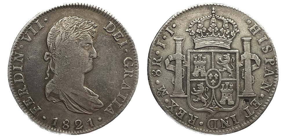 8 Reales. México.  Fernando VII. 1821.
