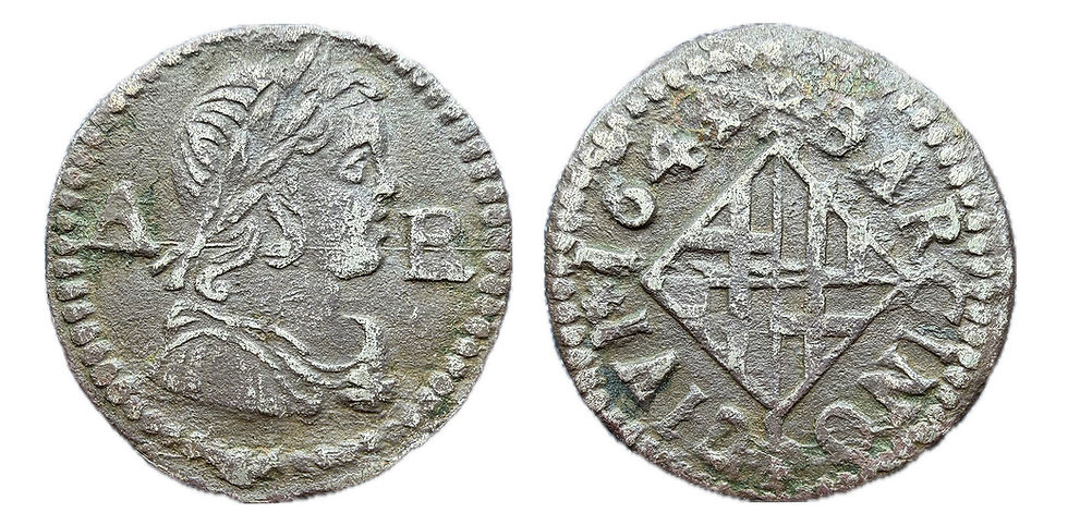 Ardite. 1645. Barcelona. Felipe IV.  Luis XIV.