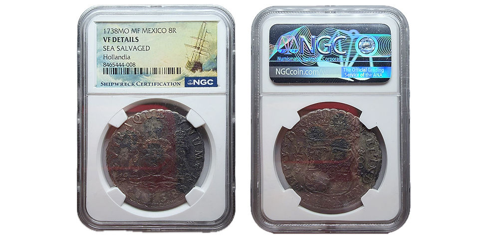 8 Reales. México. M.F. 1738. Felipe V. NGC. Hollandia