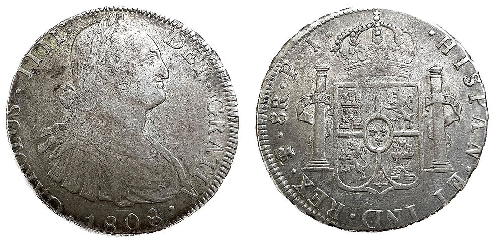 8 Reales. Potosí. Carlos IV. 1808.