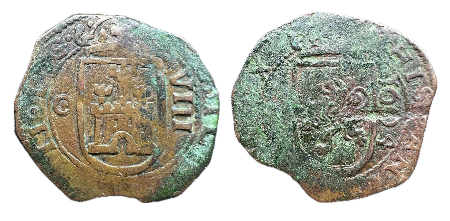 8 Maravedís. Cuenca. 1604. Felipe III. Martillo.