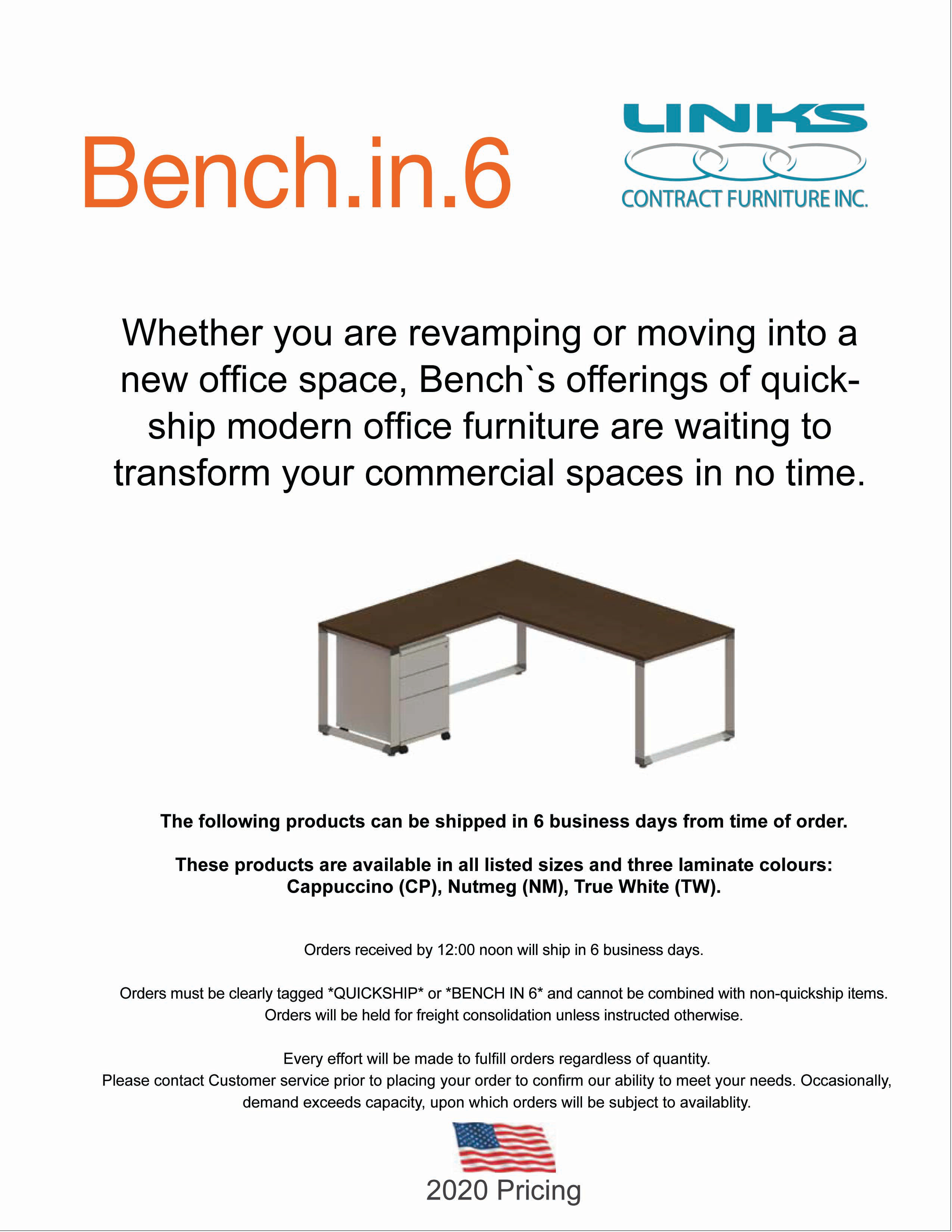 Bench in 6 - USD