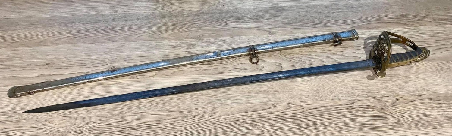1845 pattern sword, named and regimentally marked to the Hertfordshire regiment.