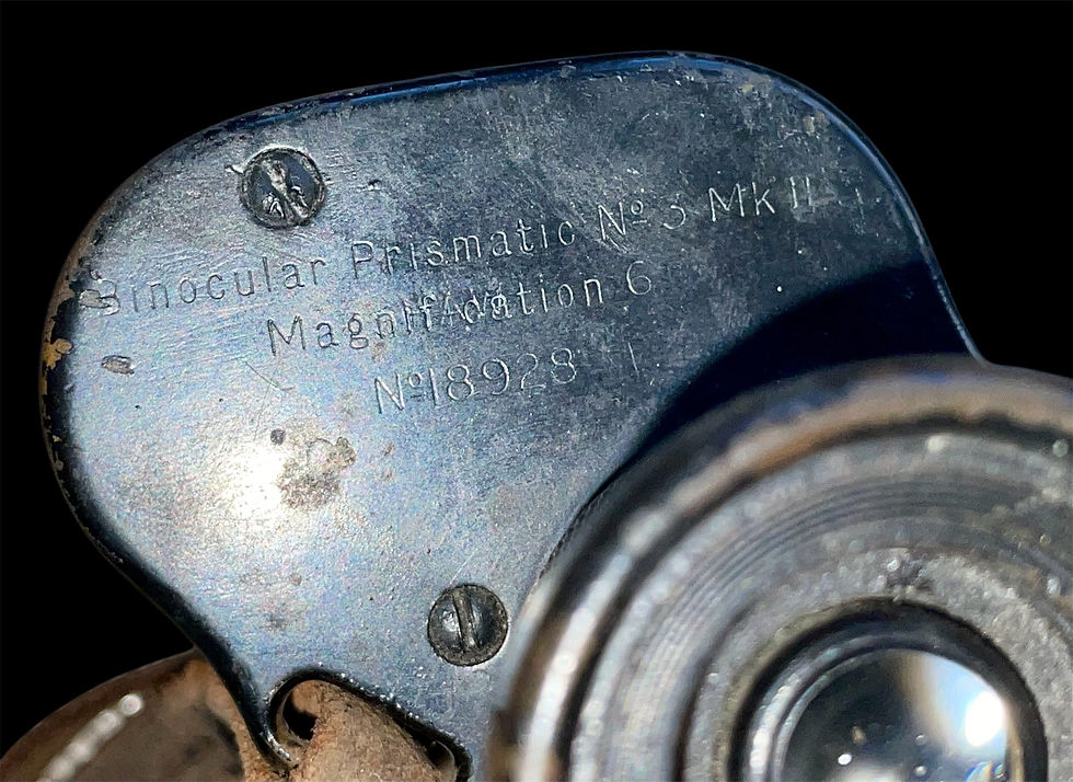 Thumbnail: WW1 British issue binoculars dated 1918 