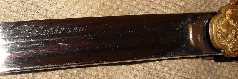 Thumbnail: WW2 German Officers Sword Named HOLD