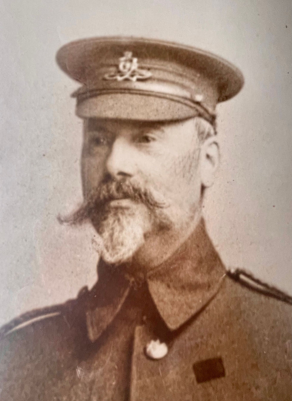 Thumbnail: WW1 framed photo of a RA RQMS large size 84x32cm