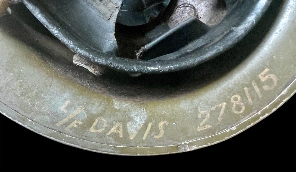 Thumbnail: WW2 NFS helmet marked 24 for Birmingham named on inner rim.