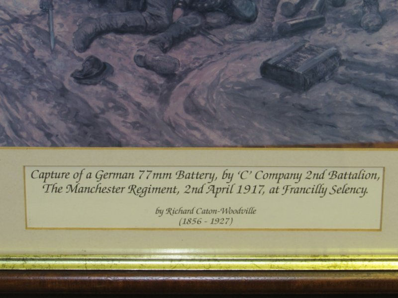 Thumbnail: Large Framed Military Print Manchester Regiment