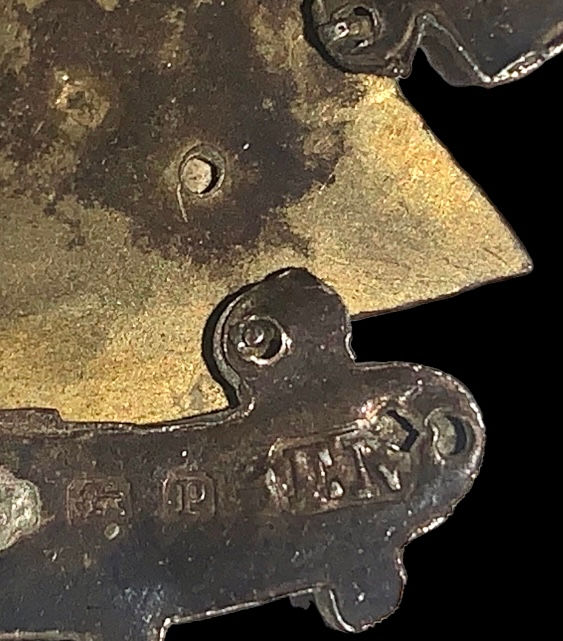 Thumbnail: Large Silver Sweetheart Badge ASC depicting badge and horseshoe 