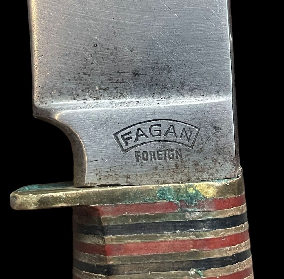 Thumbnail: Fagan Bowie knife 5 1/2 inch blade German made.