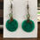 Thumbnail: Earrings - Green Circle - EAR 004149