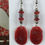 Thumbnail: Earrings - Silver & Red - EAR 04100