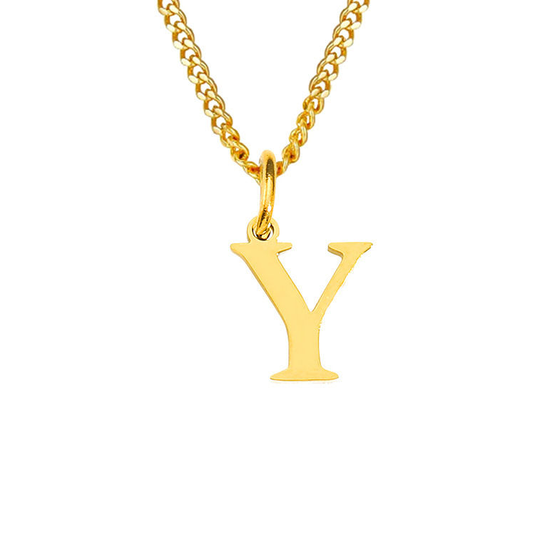 Miniatyrbild: 26 Letters All-Match 14K Stainless Steel Necklace