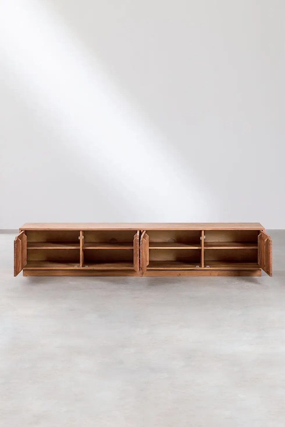 Meuble bas en acacia 200cm