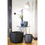 Miniature : panier en sisal noir grand format pour couvertures et plaids