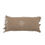 Thumbnail: coussin en lin taupe croix brodée blanche