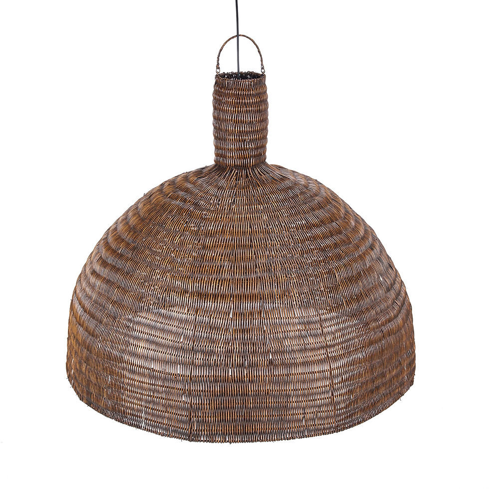 Miniature : Suspension en rotin forme de dome diamètre 100 cm