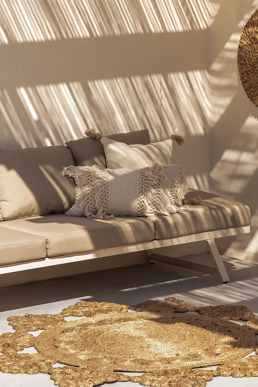 Miniature : canapé de jardin 3 places beige