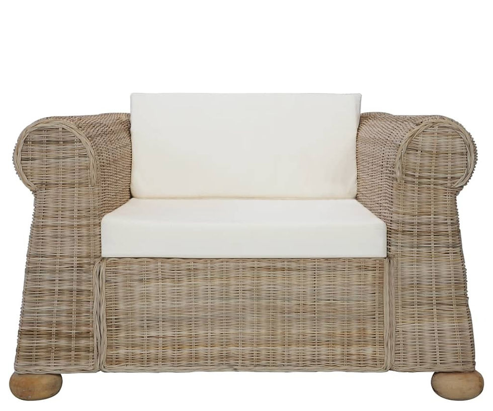 fauteuil en rotin naturel style colonial